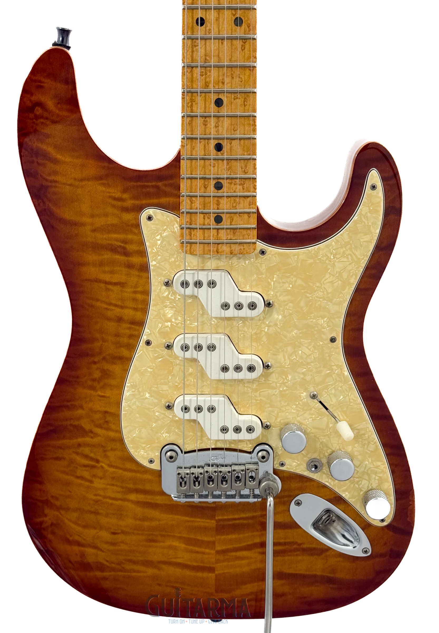 G&L Fullerton Comanche - 2006, flame Honeyburst maple top, Swamp Ash body, w/original case