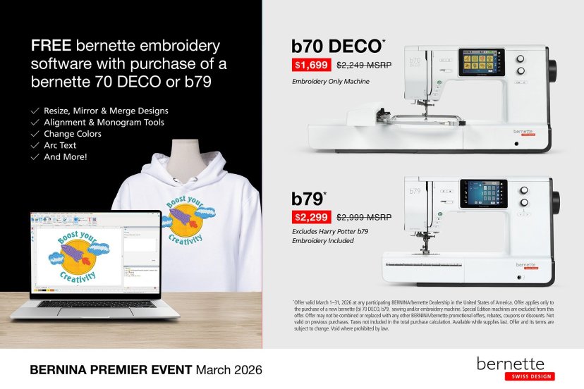 bernette sale in march 2026