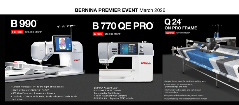 BERNINA SALE IN MARCH 2026