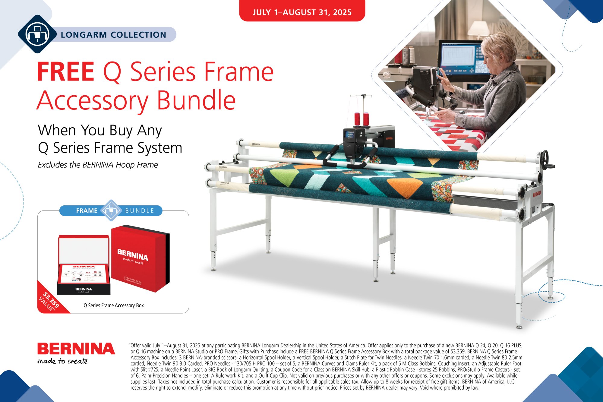 BERNINA JULY AND AUGUST OFFER