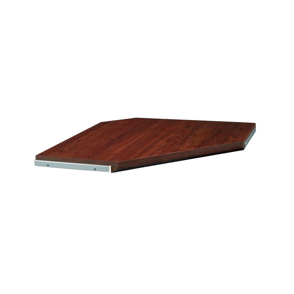 Impressions 28 In Dark Cherry Corner Shelf Kit With Trim