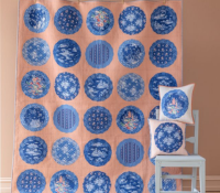 Tilda - Something Blue Plates Quilt Kit Dusty Peach 