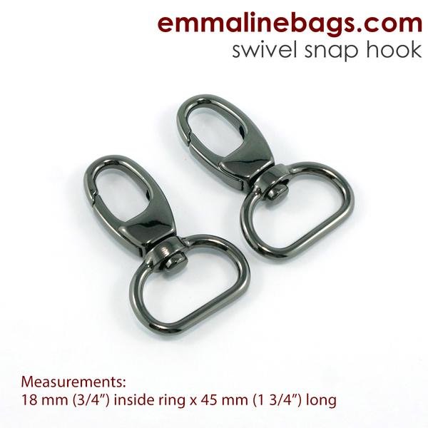 Emmaline Bags - 3/4 Swivel Snap Hook - Gunmetal