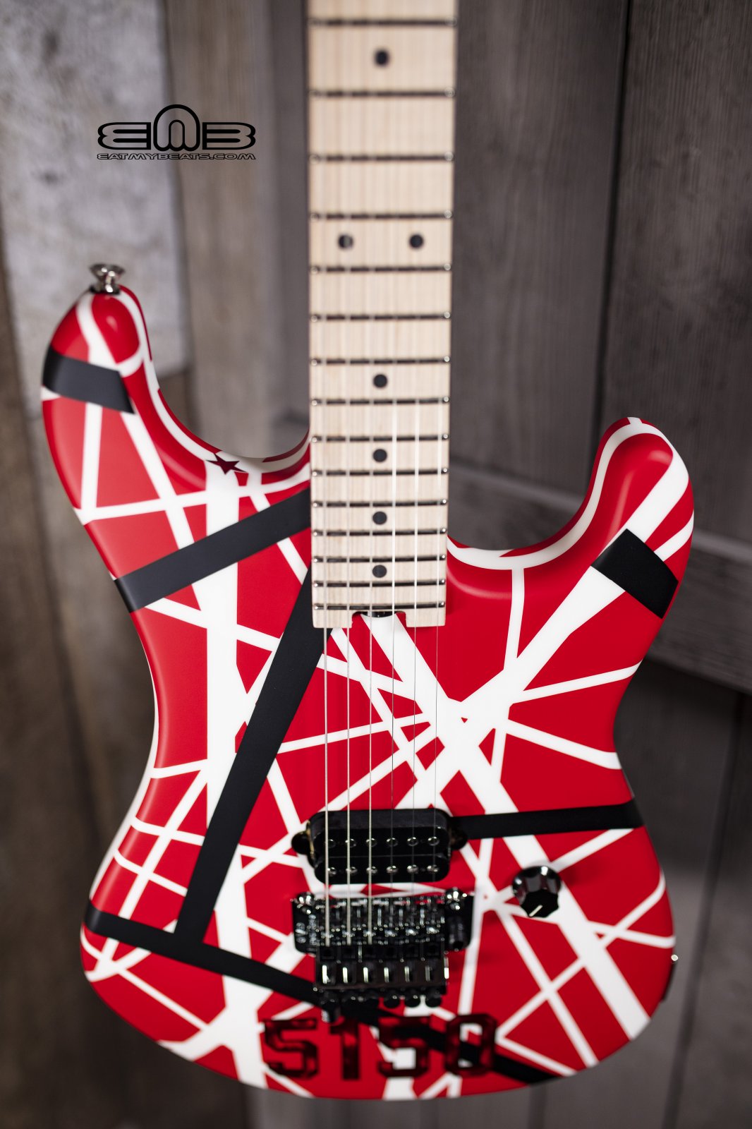 EVH Striped Series 5150, Maple Fingerboard, Red with Black
