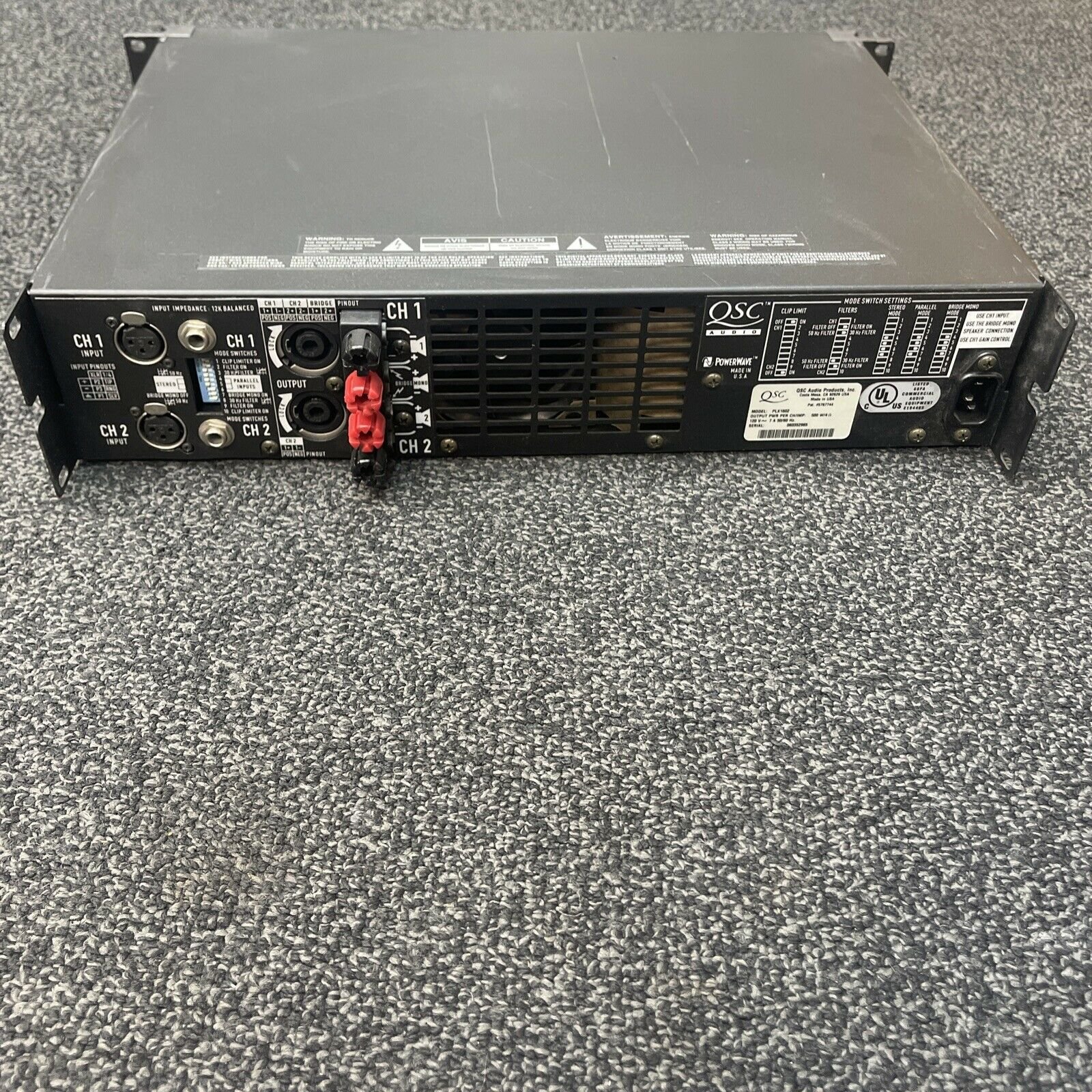 USED QSC PLX-1602 Pro 1600W Power Amplifier -Great Condition