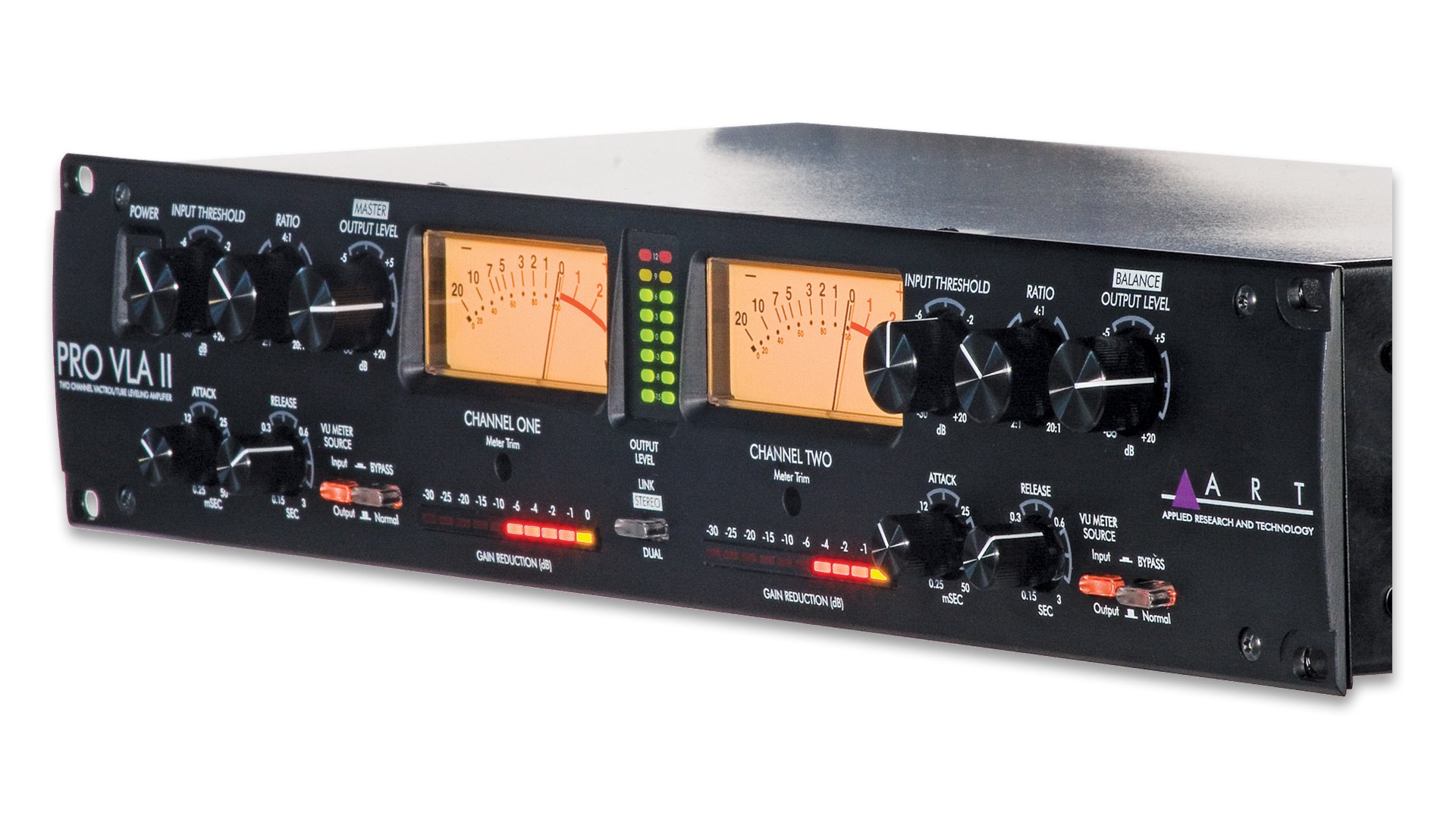 ART PRO VLA II Two Channel Opto / Tube Rack Mount Compressor