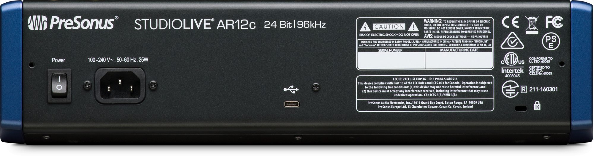 PreSonus StudioLive AR12c 14-channel USB-C™ Compatible Audio