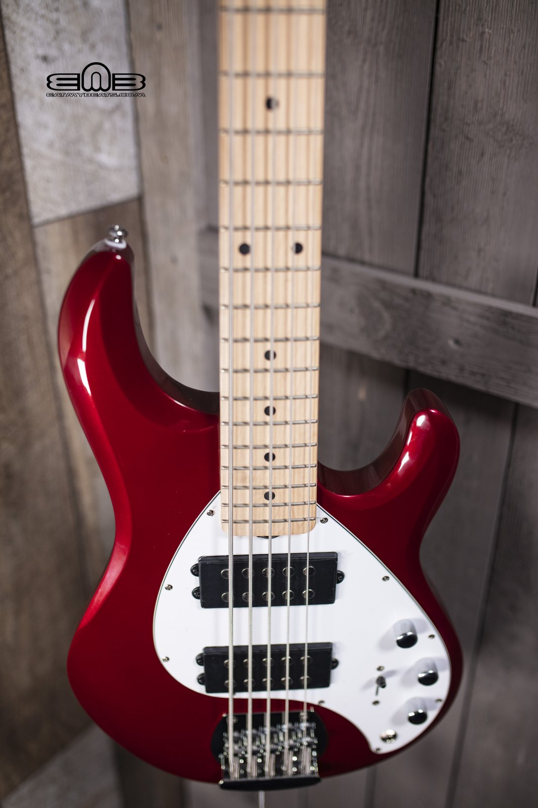 Sterling ray5hh-car-m1 Stingray Ray5HH Electric Bass Guitar Candy 