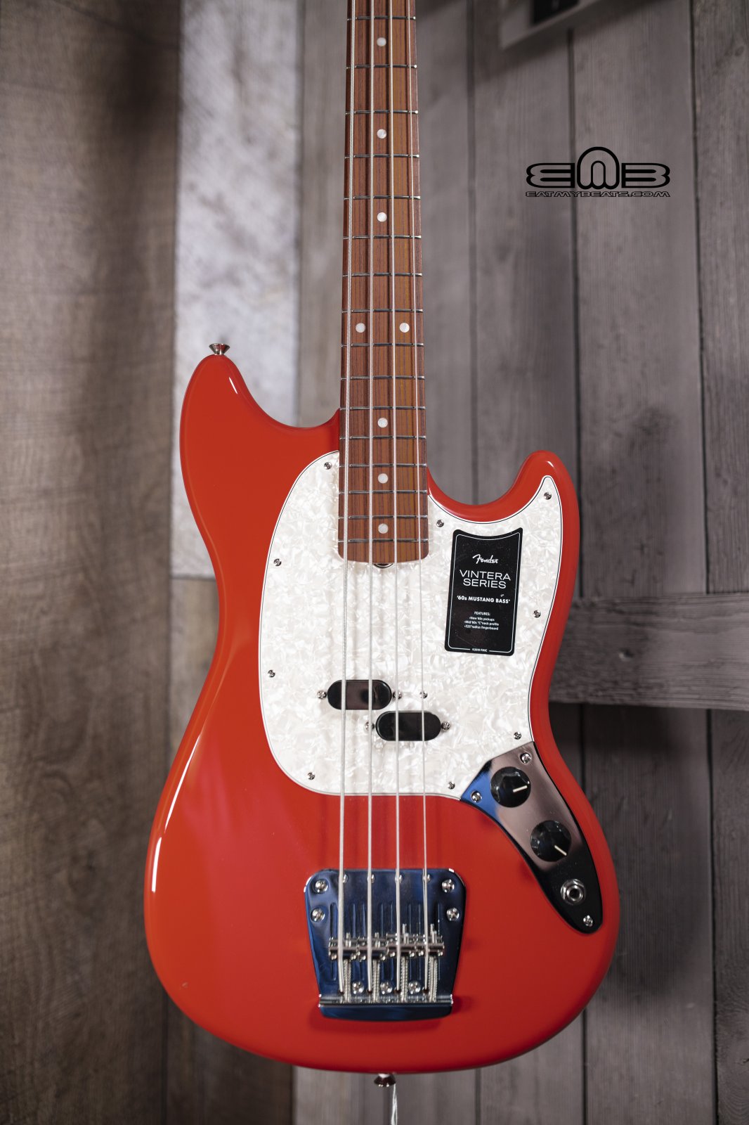 Fender Vintera '60s Mustang Bass Guitar, Pau Ferro Fingerboard