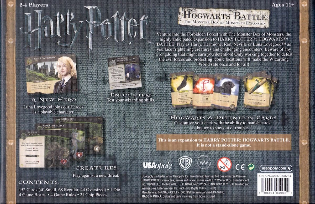 Harry Potter: Hogwarts Battle DBG - The Monster Box of Monsters Expansion -  700304049025