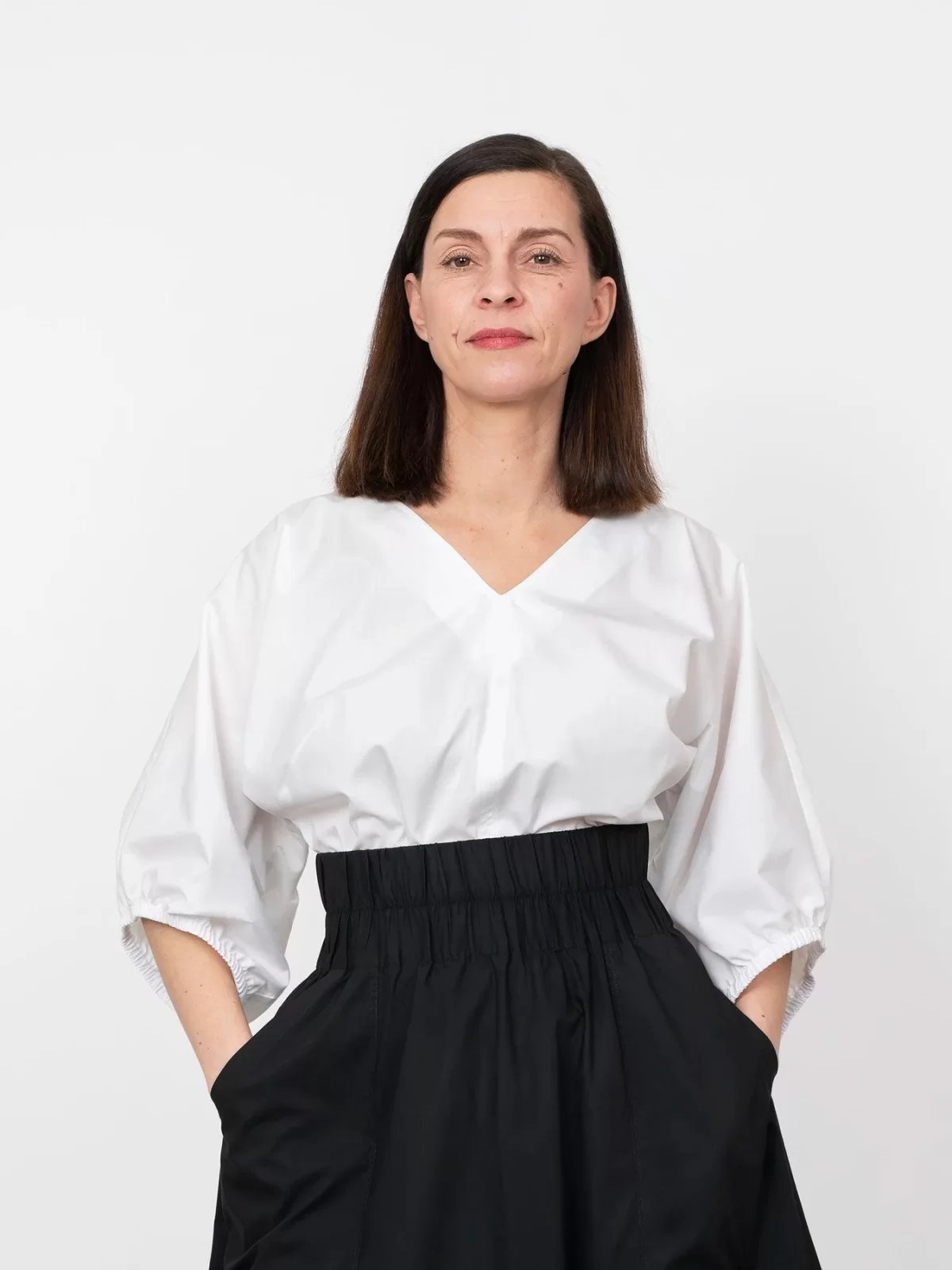 V-Neck Cuff Top, Sizes XL-3XL, The Assembly Line
