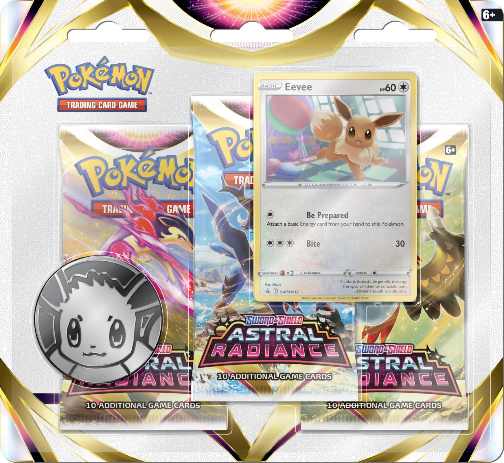 Pokemon Astral Radiance 3Pack Blister (Eevee) 820650850288