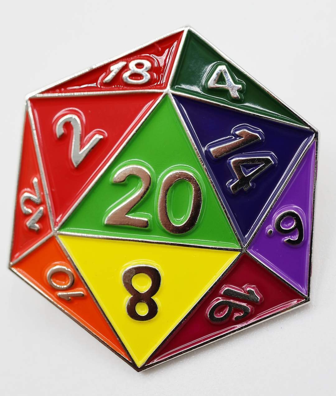 FBG - Rainbow D20 Enamel Pin - 617629715569
