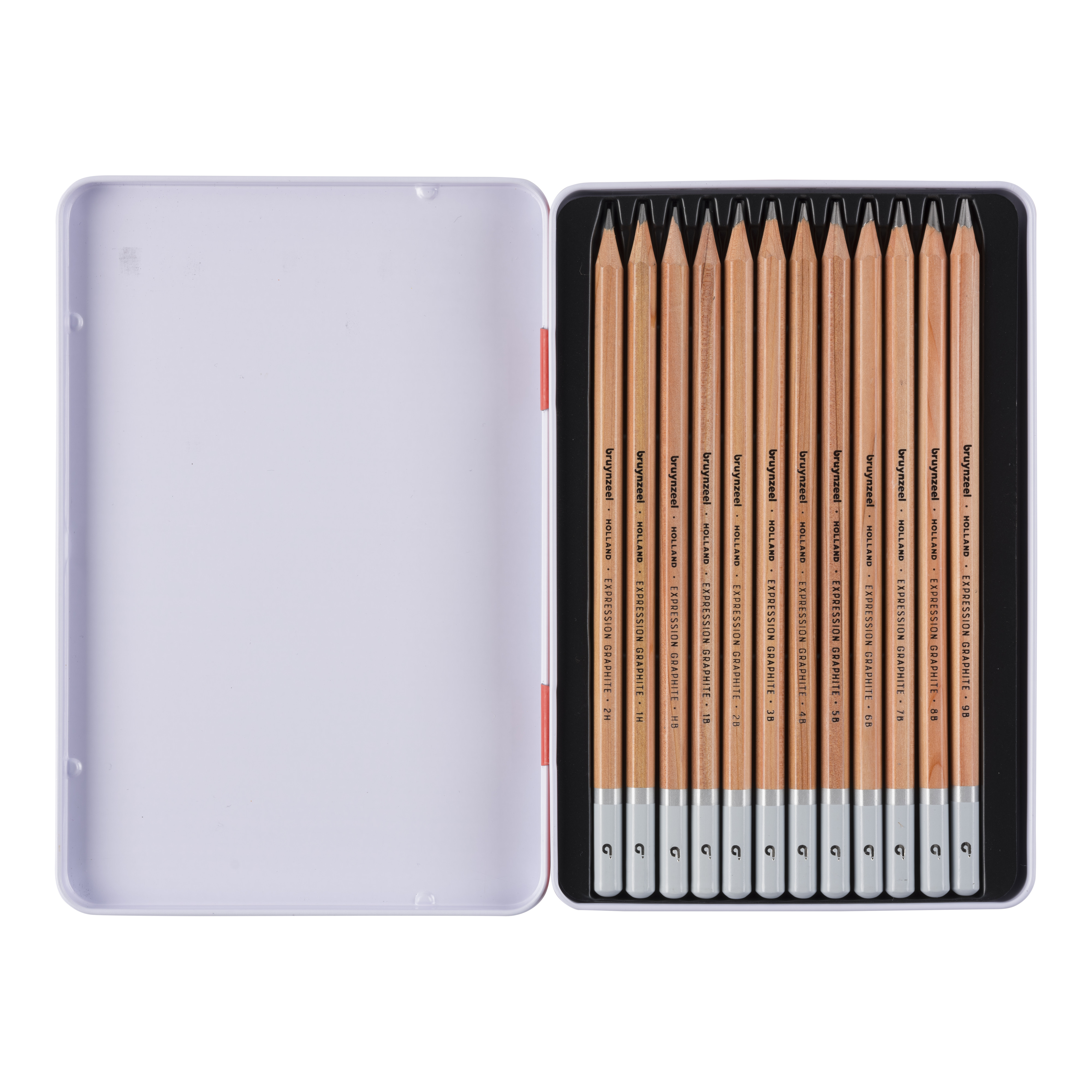 Bruynzeel Expression Graphite Drawing Sketching Tin Sets of 6 or 12 Pencils Bruynzeel Expression Graphite Drawing Sketching Tin Sets of 6 or 12 Pencils