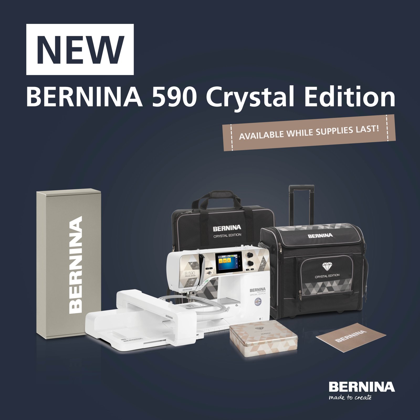 Bernina 590 Crystal Edition with gift set