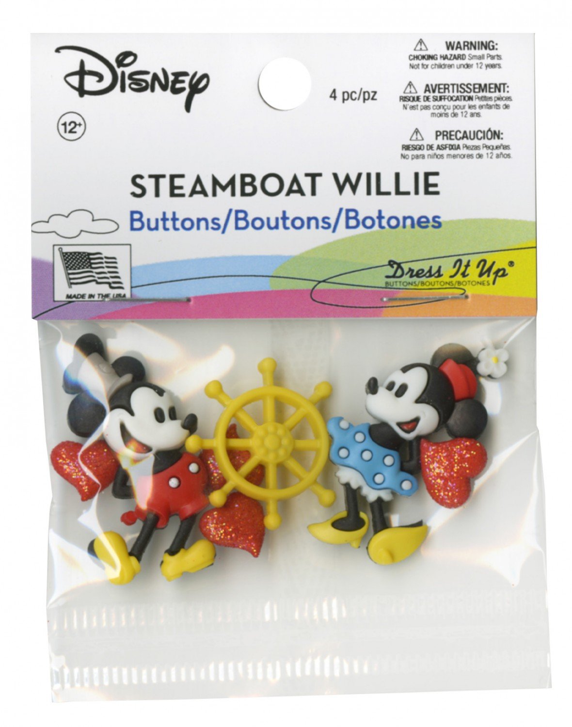 Disney ディズニー セル画 Fab 5 Steamboat Willie Beast