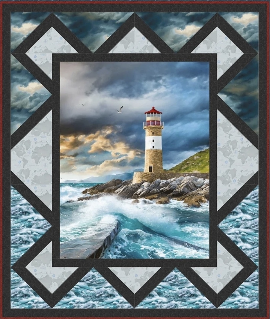'Look For The Light' Coastal Guardians Quilt Kit 55.5x65.5