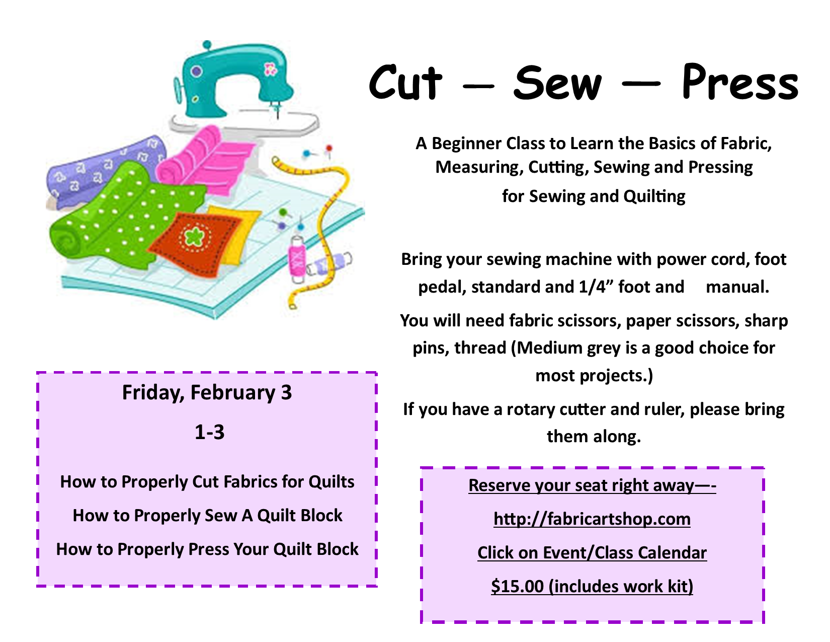 Cut Sew Press for Beginners (2/3)