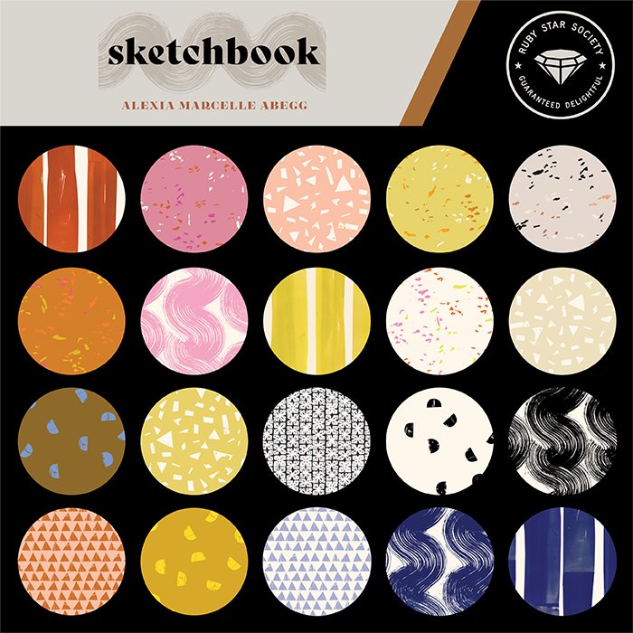 Sketchbook Fabric Collection at Wyldwood Creative