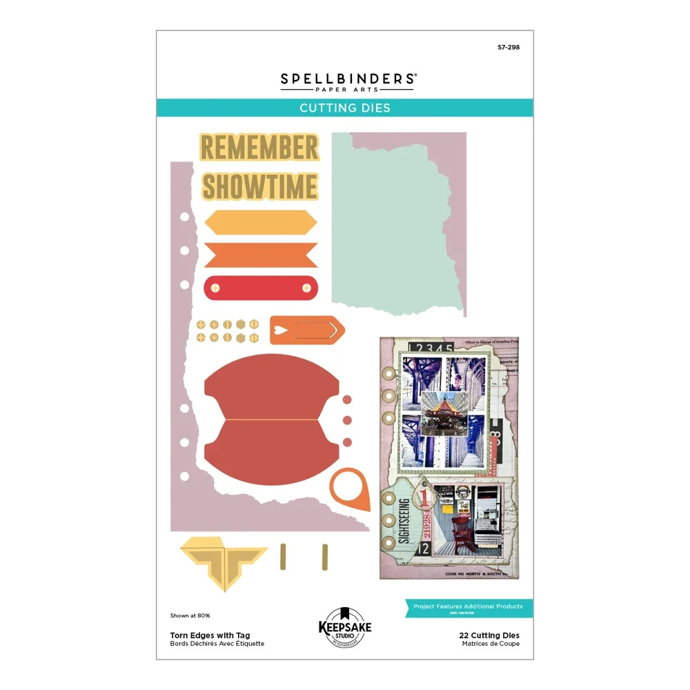 Spellbinders Torn Edges with Tag Etched Dies by Esther Glas