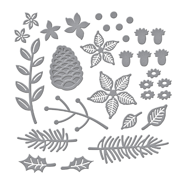 Spellbinders Christmas Blooms Etched Dies from the Tis the Season Collection