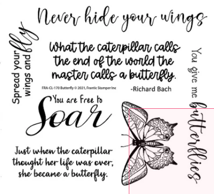 Frantic Stamper Clear Stamp Set - Butterfly
