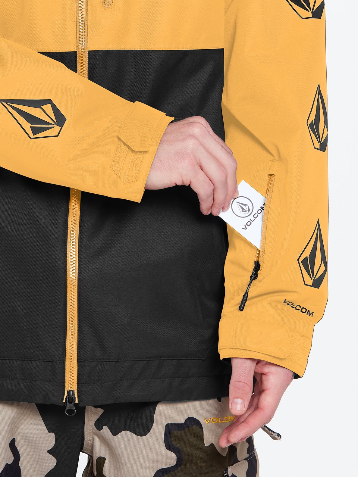 Volcom Men's Deadly Stones Jacket - Resin Gold - 193573747592