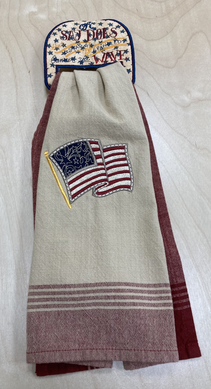 In the Hoop Tea Towel and Hanger