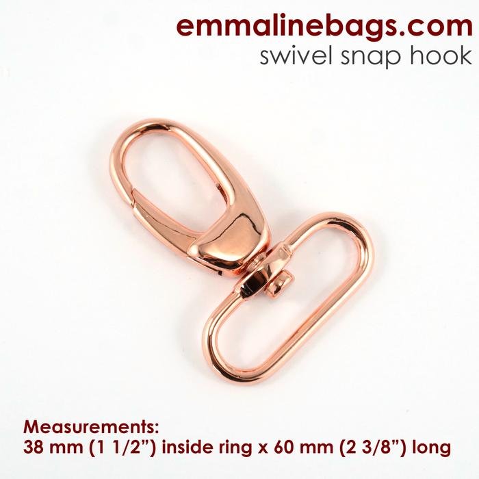 Swivel Snap Hook - Designer Profile 1 1/2 (38mm) 2 pk Copper