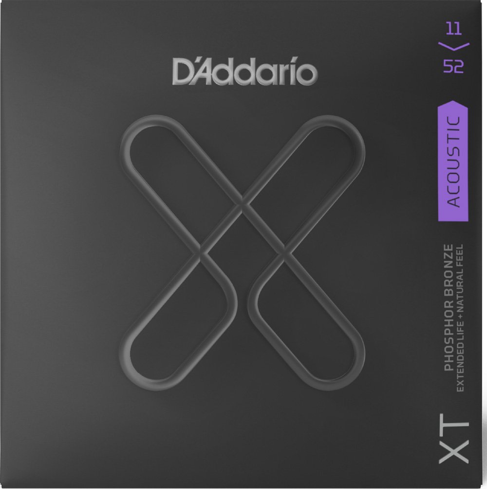 D'Addario XTAPB1152 XT Phosphor Bronze Coated Acoustic Guitar Strings - .011-.052 Custom Light