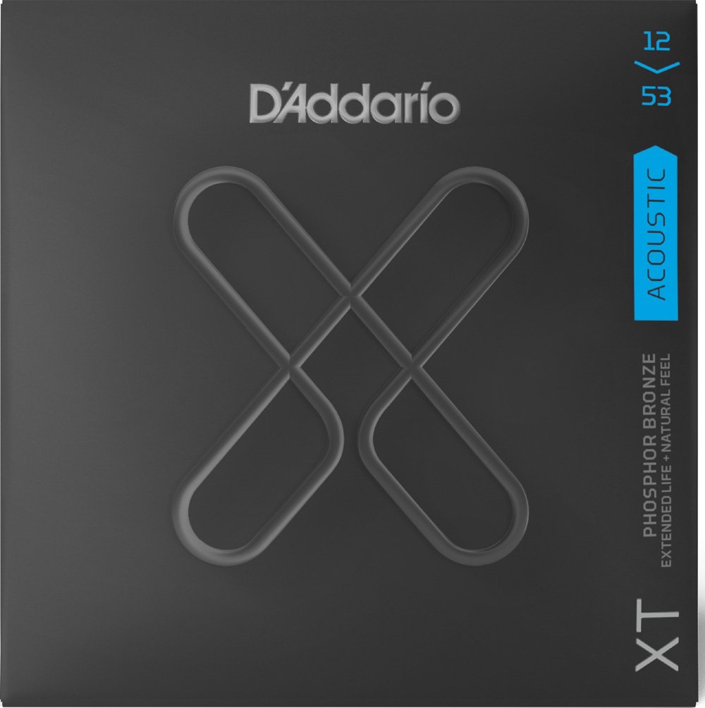 D'Addario XTAPB1253 XT Phosphor Bronze Coated Acoustic Guitar Strings - .011-.052 Custom Light