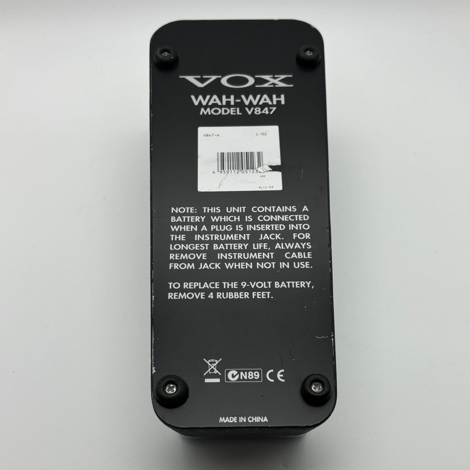 Used Vox V847 Wah w/ Bag