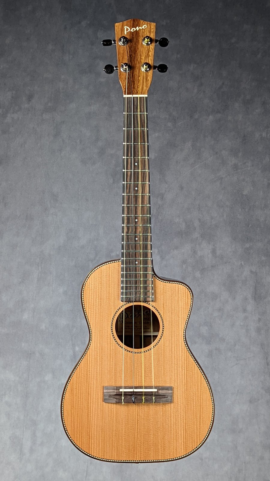 Used Pono ATDC(C) Tenor Ukulele w/ Case