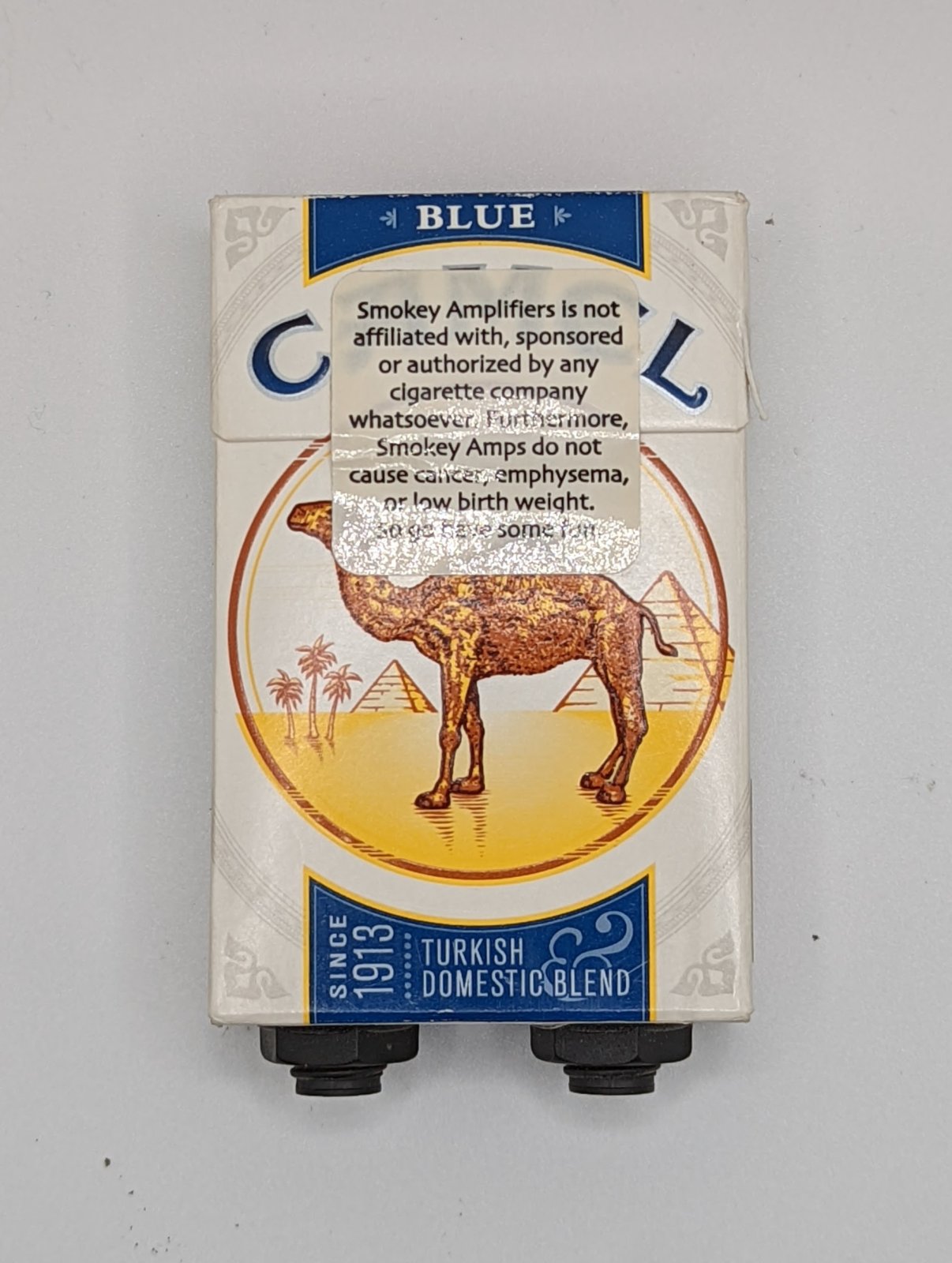 cigarette guitar amp Smokey Amps Camel Cigarette Pack Pocket Amplifier