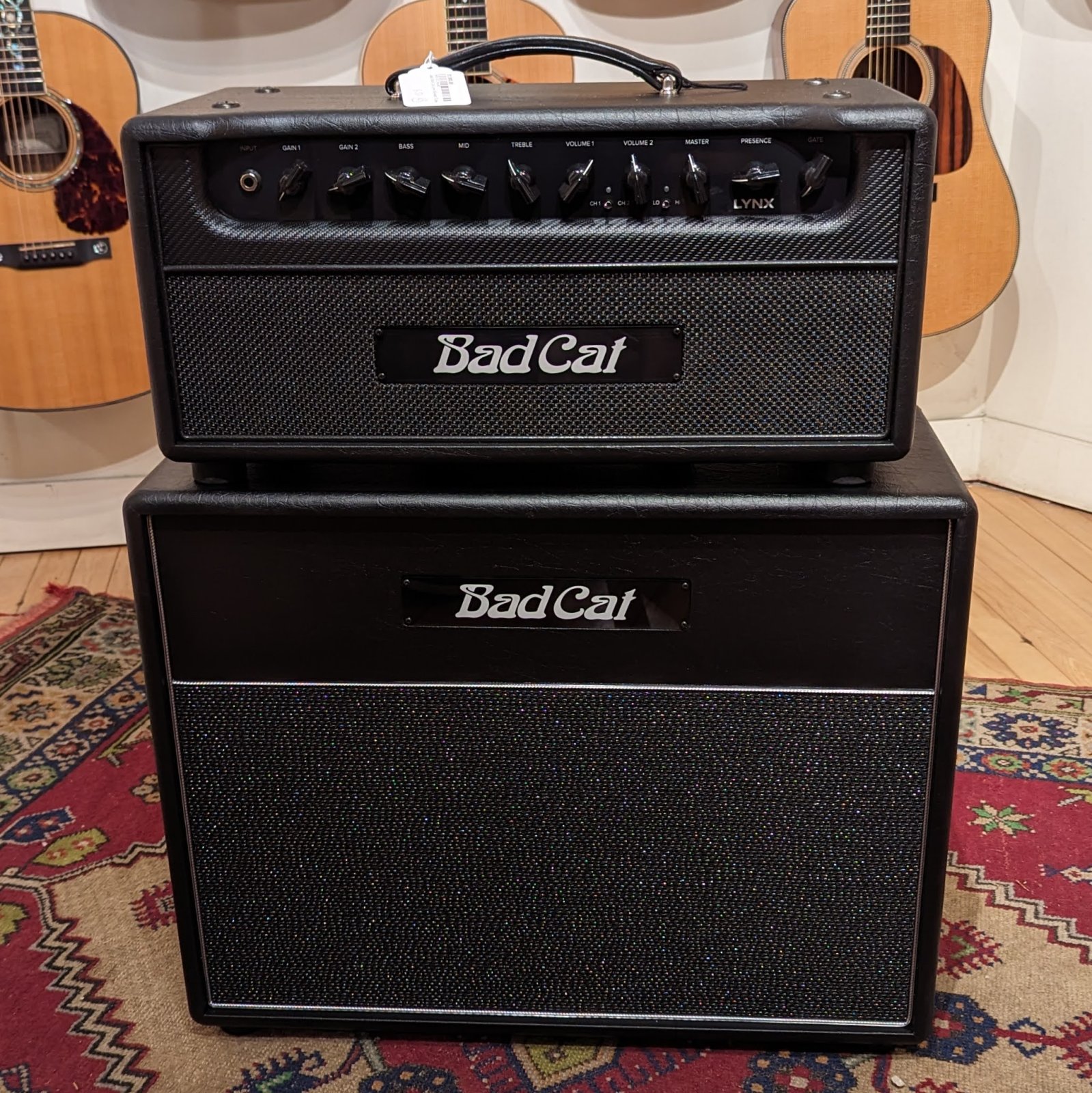 Used Bad Cat Lynx 50-watt Tube Head, Hot Cat 1x12 Cabinet