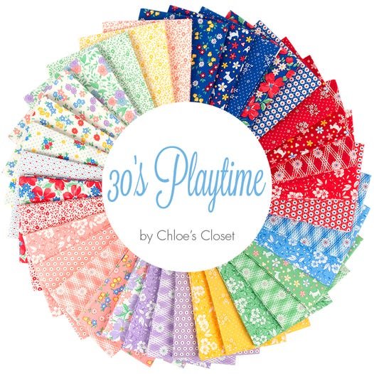 Moda 30s Playtime Mini Charm Pack by Chloe's Closet Moda 30s Playtime Mini Charm Pack by Chloe's Closet
