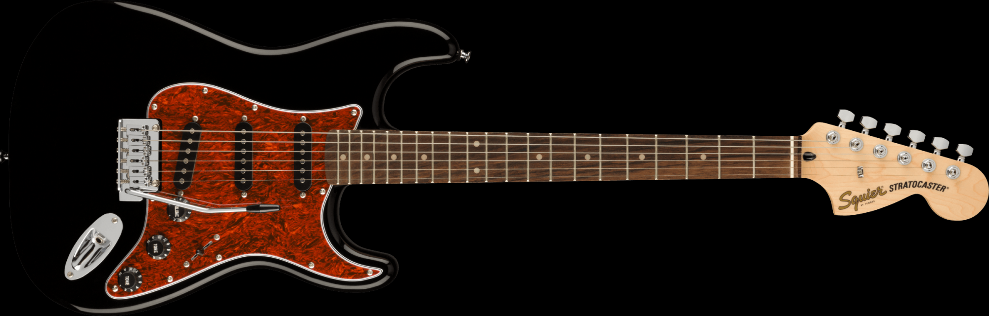 Fender FSR Affinity Stratocaster - Black - Tortoiseshell Pickguard