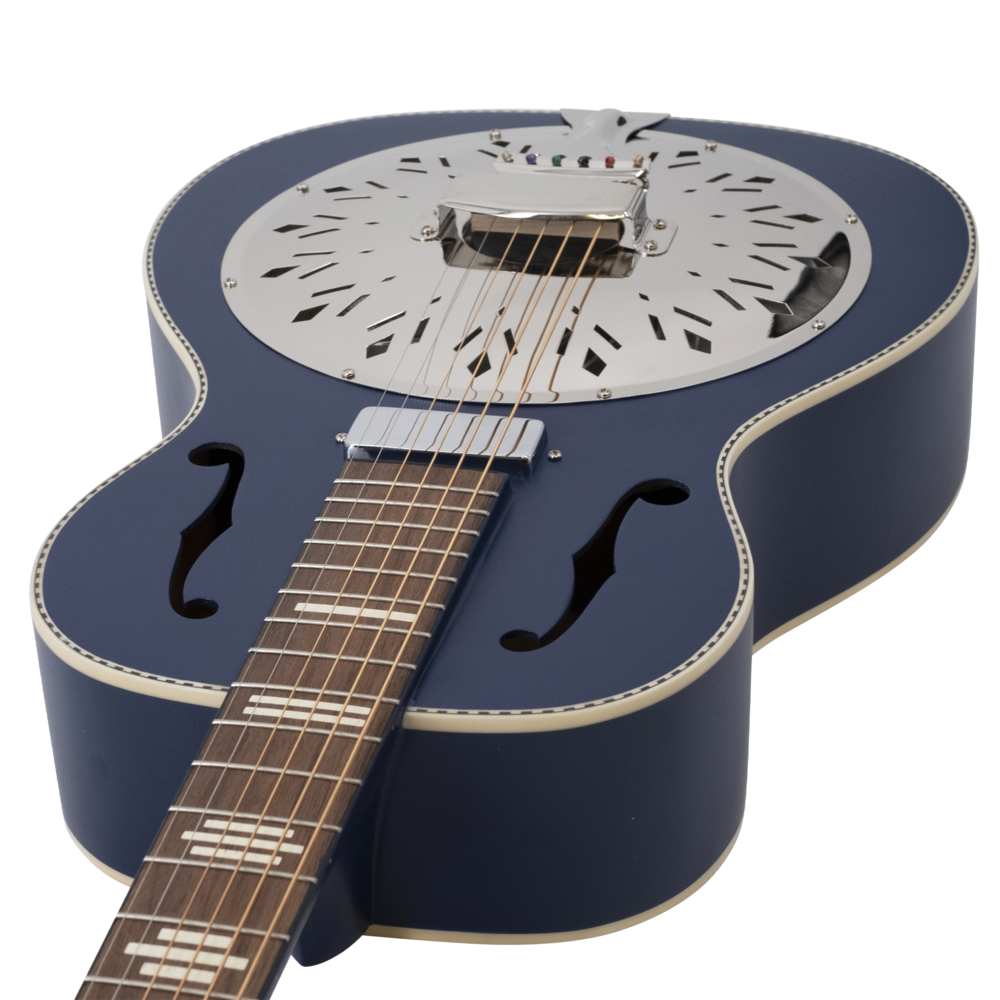Recording King Size 0 A/E Resonator Guitar - Wabush Blue