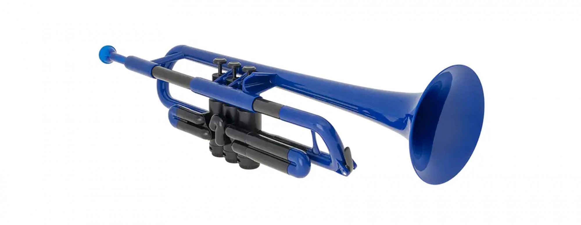 pTrumpet plastic trumpet - Blue - includes fabric carry bag