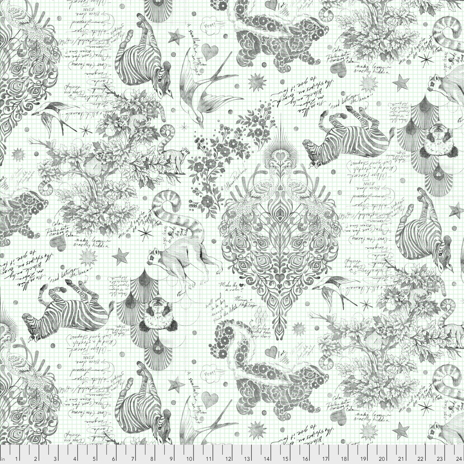 Linework Sketchyer Paper 108 Wide Back Fabric by Tula Pink