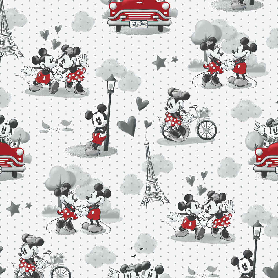 Mickey & Minnie Vintage Romance on White - SPR65215-A620210