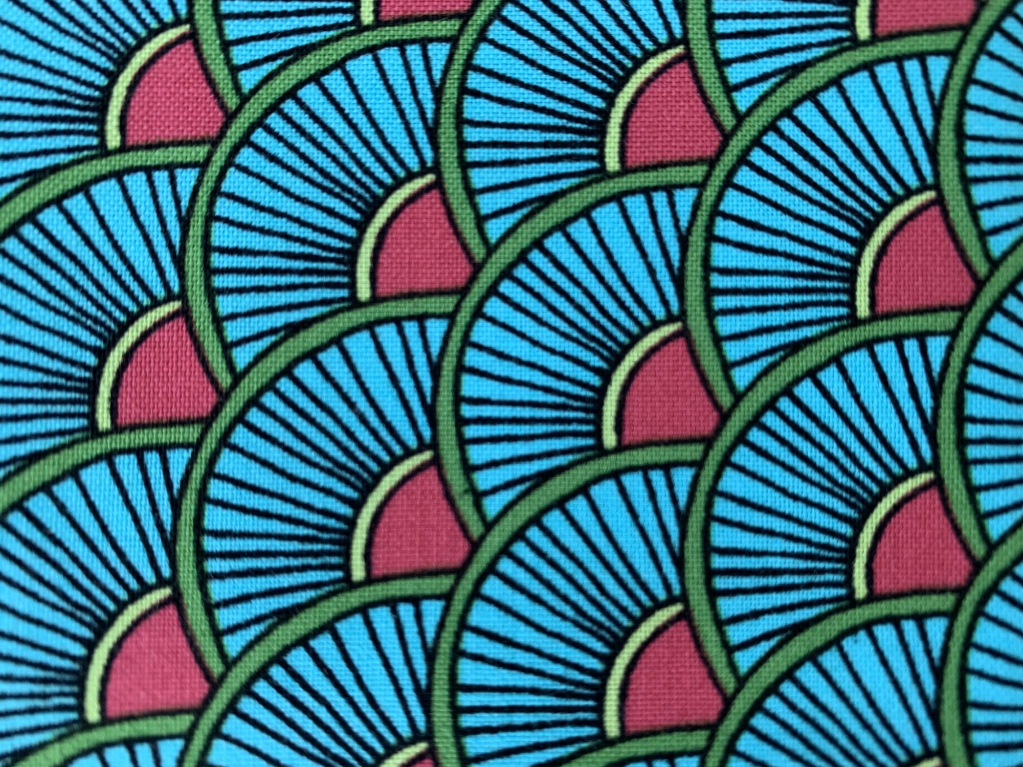 Fat Quarter SCALLOPS AQUA Cotton Fabric