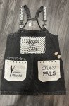 homecoming overalls black and white